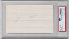 Autographed Jesse Haines index card PSA/DNA  authenticated