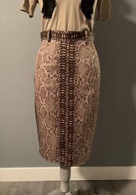 TRACY REESE Snake Skin Pencil Skirt Size 4 NWT