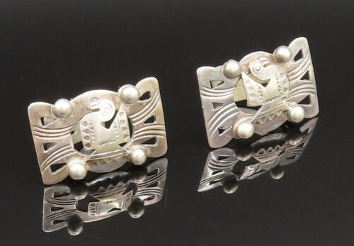 PERU 925 Silver - Vintage Aztec Mayan Bird Non Pi… - image 1