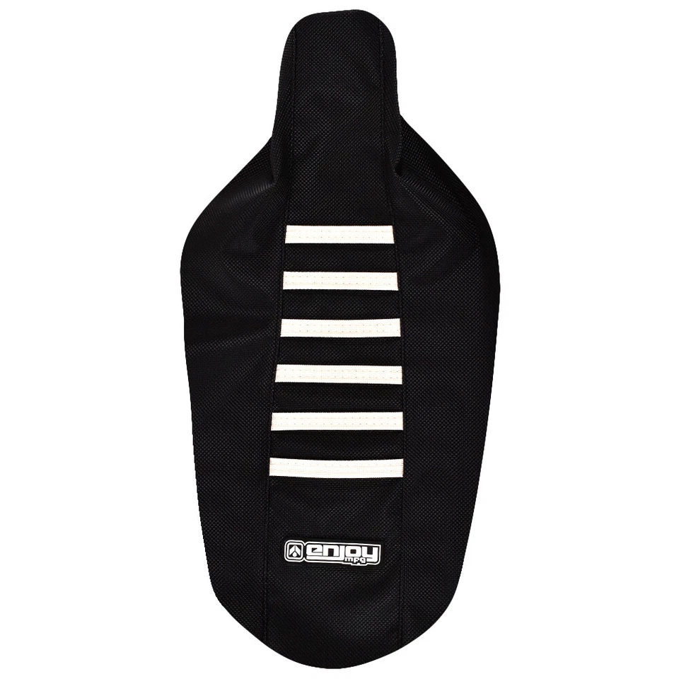 2001-2013 KAWASAKI KX 85 100 Seat Cover By Enjoy MFG ALL BLACK / WHITE RIBS #63 - Image 4 of 4
