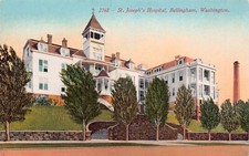 Bellingham, WA PeaceHealth St Joseph Medical Center Hospital Vtg Postcard D23
