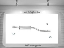 Mittelschalldämpfer Citroen Xsara Picasso 1.8 Auspuff Mitteltopf Montagesatz