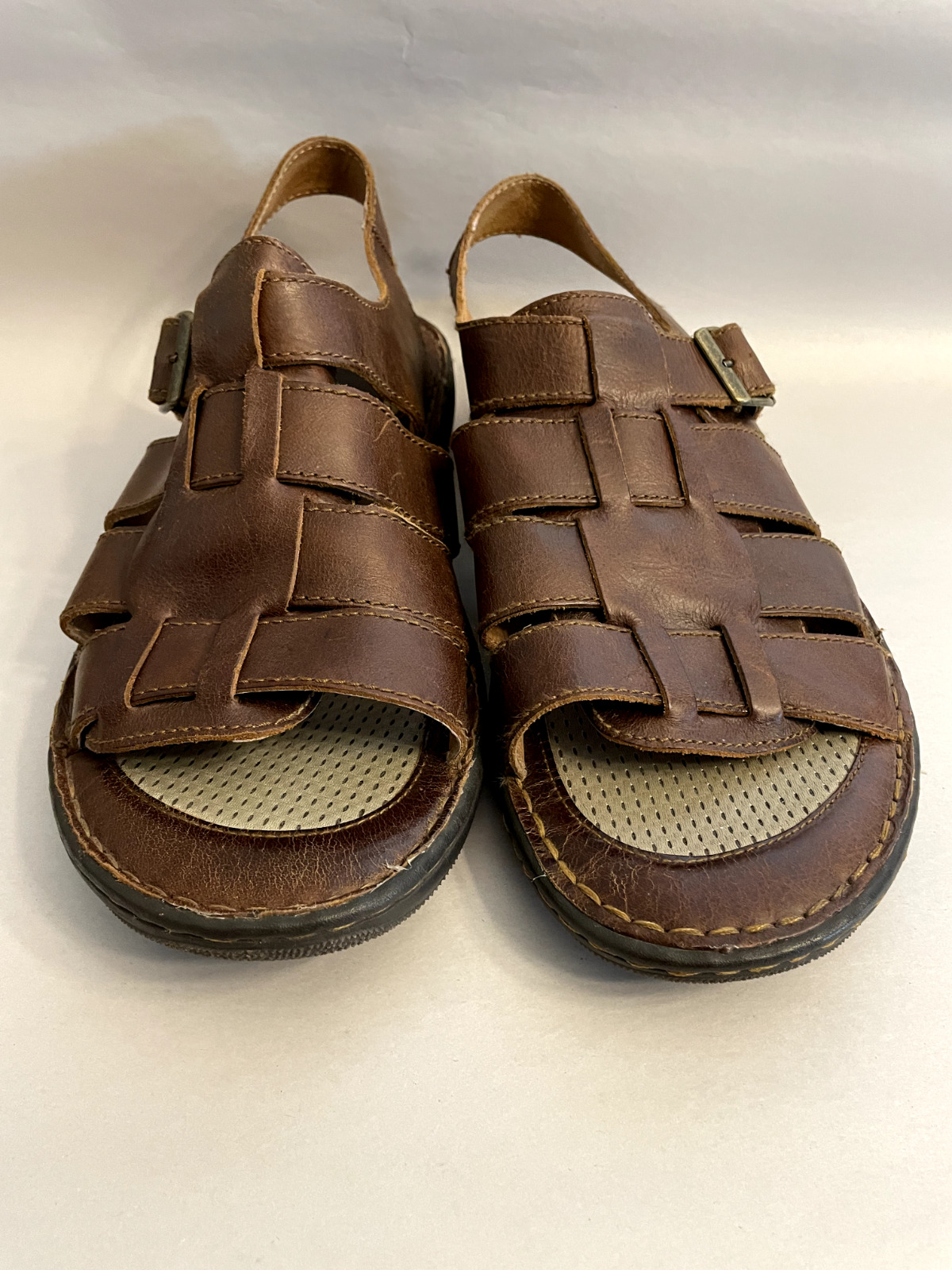 Born Men's Joshua Fisherman Sandal Brown Leather … - image 3