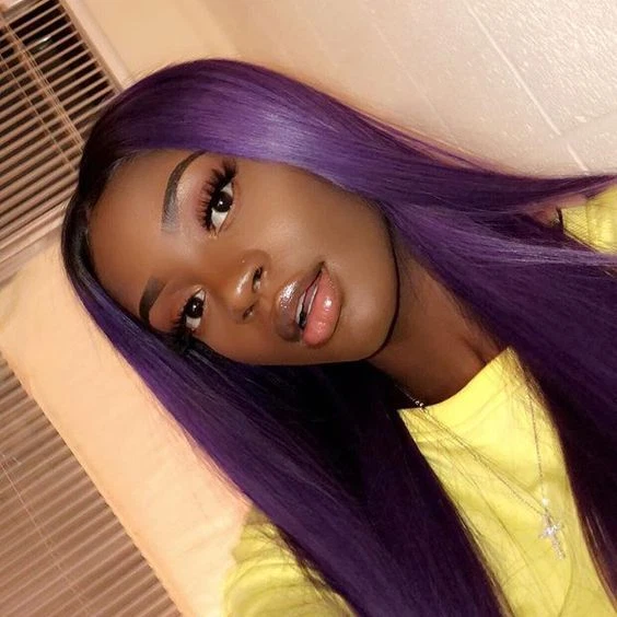 Good quality top purple wigs