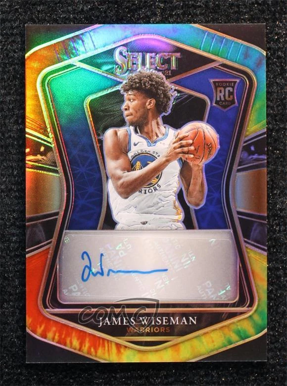 2020 Panini Select Signatures Tie-Dye Prizm 21/25 James Wiseman Rookie Auto RC
