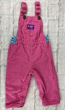 Vintage Oshkosh Overalls Pink Size 24 Months Corduroy Made In USA Lined