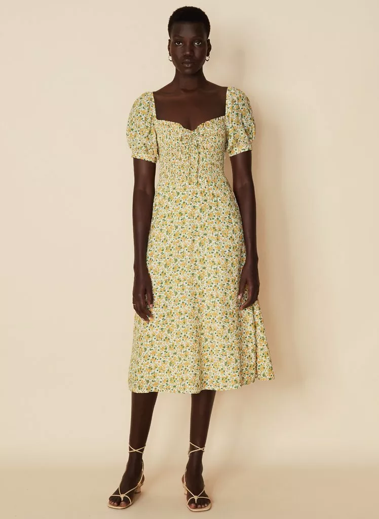 Next floral top midi dress