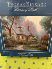 Thomas Kinkade Foxglove Cottage 100 Pc Puzzle 9" x 7" Ceaco New Sealed Free Ship