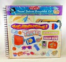 Travel Scrapbook Album Kit Photo Wire Bound 12" x 12" Paper Die Cuts Stickers
