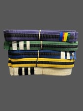 Lot of 5 BJJ Taekwondo Martial Arts Judo MMA Karate Belts Mixed Colors 112  Long