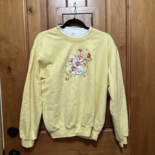 Vtg Decorated Originals Size M Sweatshirt Pullover Embroidered Spring Floral