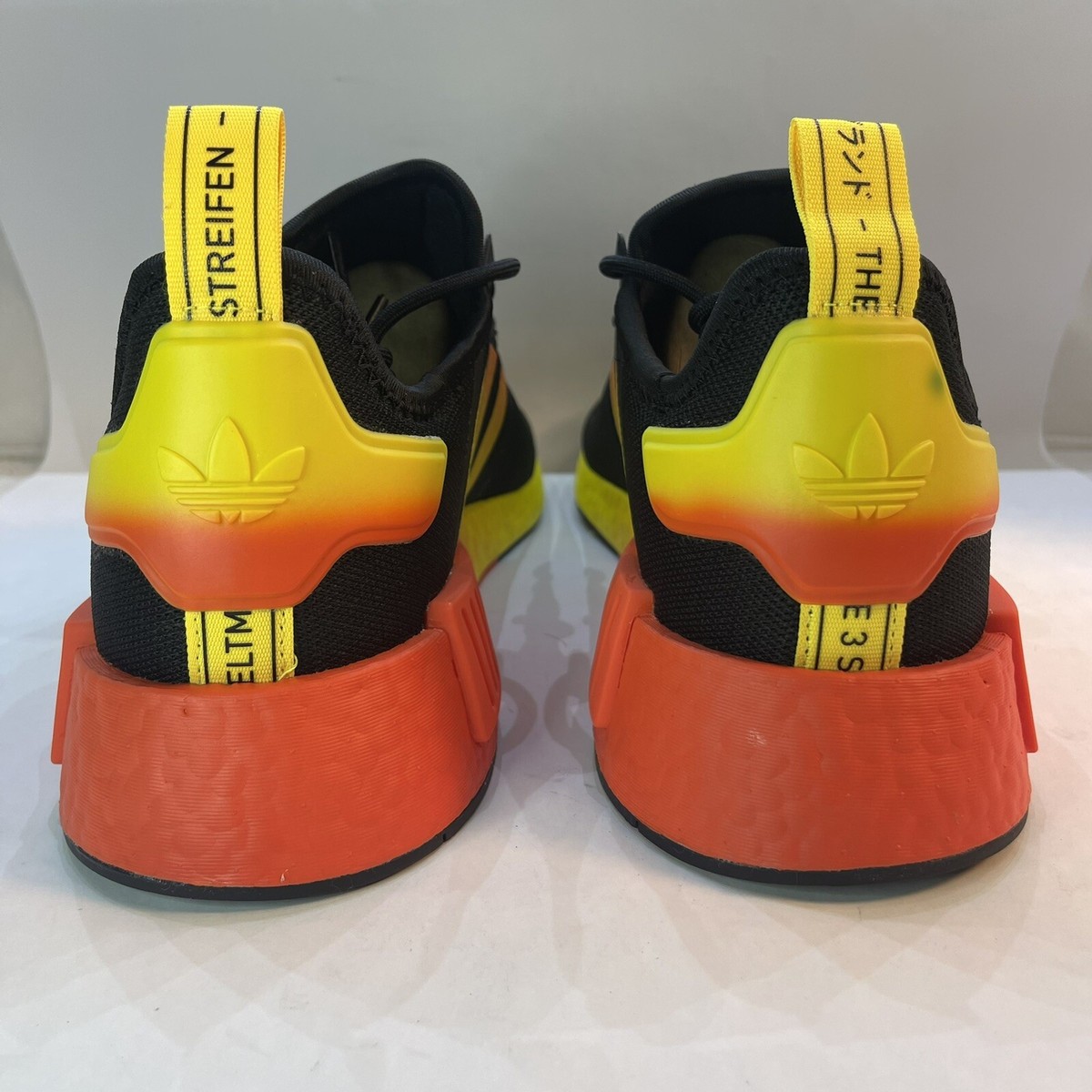 Adidas NMD R1 Shoes Black Orange Yellow Gradient FZ5877