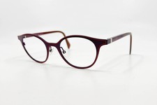 Face A Face Purple Blue Oval Round Metal Glasses France Vicky 2 9356 45-19-140