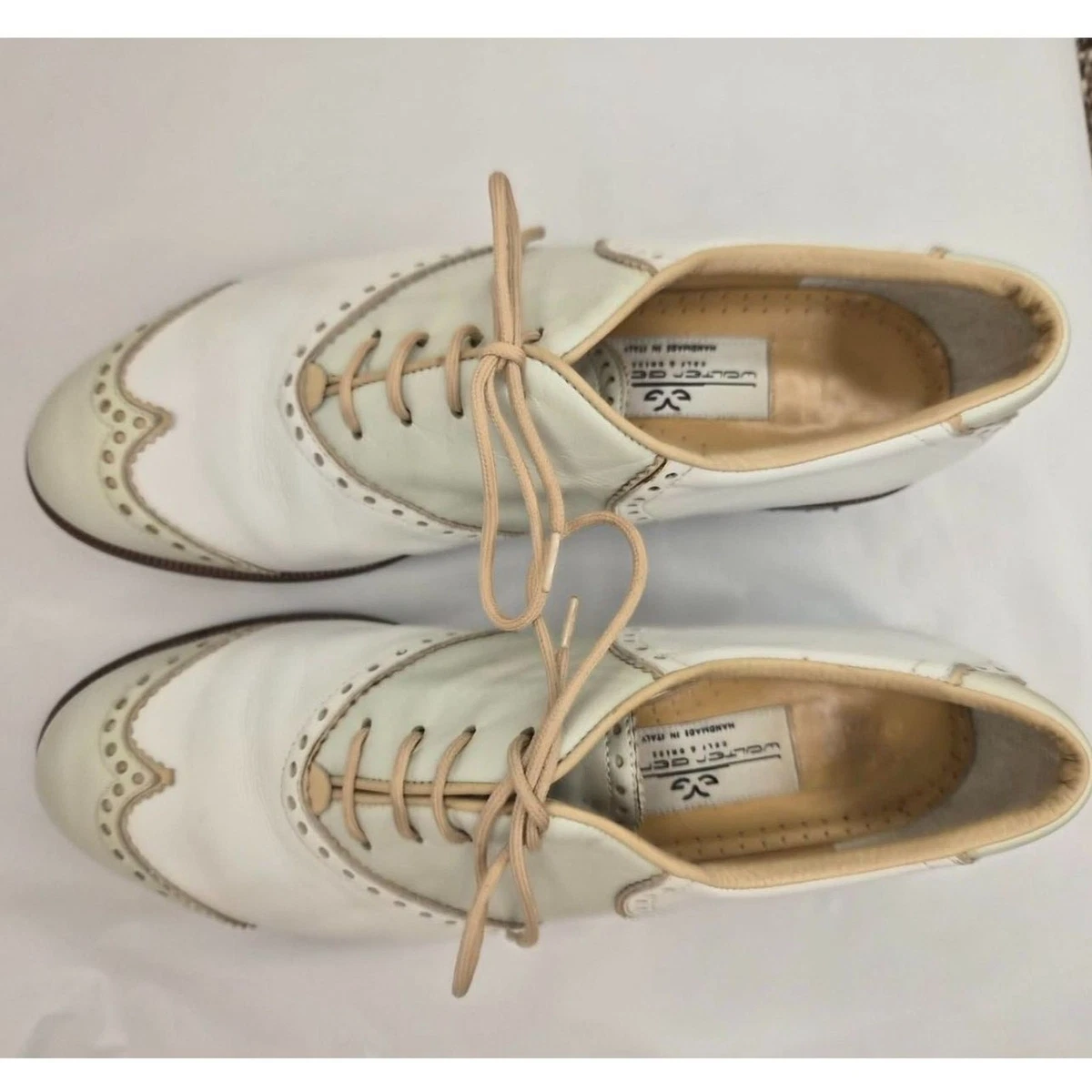 Oxford Leather Upper White Comfort Shoes for Women for sale 