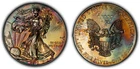 2012 1 oz Silver American Eagle - PQ Dramatic Rainbow Pattern Toning -BU - E3709