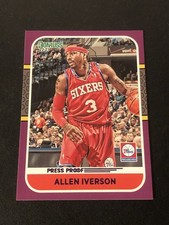 2022-23 Panini Donruss Retro Series Purple Press Proof Allen Iverson #17 HOF