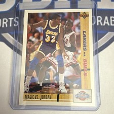 Upper Deck 1991-92 Classic Confrontation Jordan Magic #34 Bulls Lakers