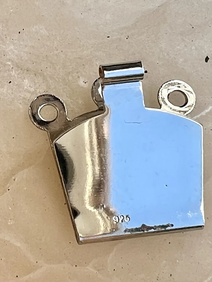 Madreperla y Perla Genuinas 3 Hilos Plata de Ley 30 mm Cierre de Caja Foto 3 de 3