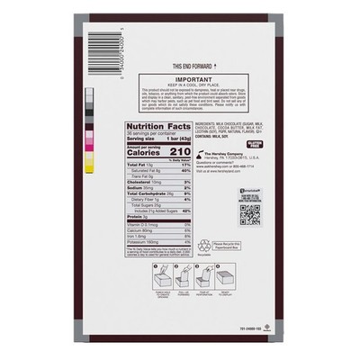 Hershey's Milk Chocolate Candy Bars, 1.55 oz - Pack of 36