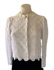 Miu Miu Womens White Embellished Jacket with ...