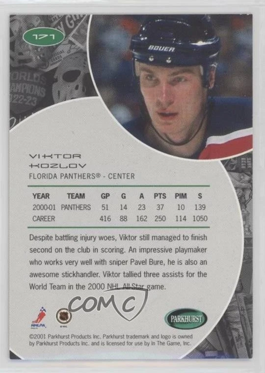 2001-02 ITG Parkhurst Spring Expo /10 Viktor Kozlov #171 - Image 2 of 2