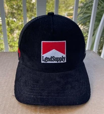 LGND Supply Co. Snapback Trucker Hat Black One Size Mesh Back Corduroy