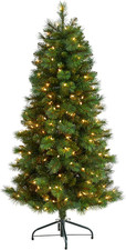 5Ft Slim West Virginia Pine Christmas Tree with 200 Clear Lights 467 Branches