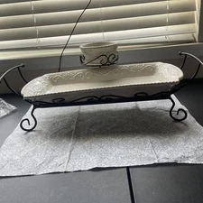 Celebrating Home Stoneware Collection, Entertainment Chips And Dip Ceramic Tray