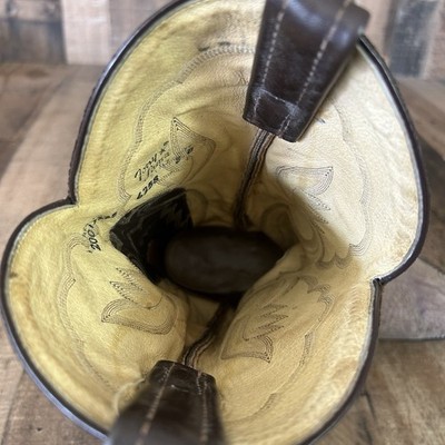 Tony Lama 6258 Vintage Sueded Bull Shoulder Cowboy Boots  display picture 1