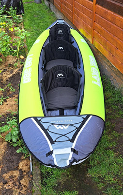 Aqua Marina Laxo 320 Kajak-Schlauchboot aufblasbar 2 Sitze Gepäcknetz grün/grau