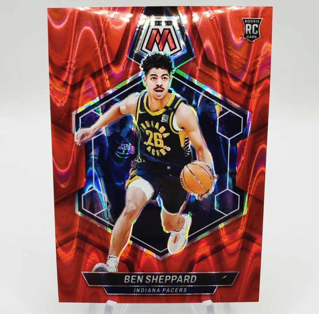 2023-24 Panini Mosaic Red Seismic #244 Ben Sheppard RC /299 Pacers