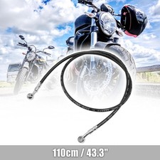 BREMSLEITUNG BREMSSCHLÄUCHE Motorrad Bremsschlauch Ölschlauchleitung 110cm black