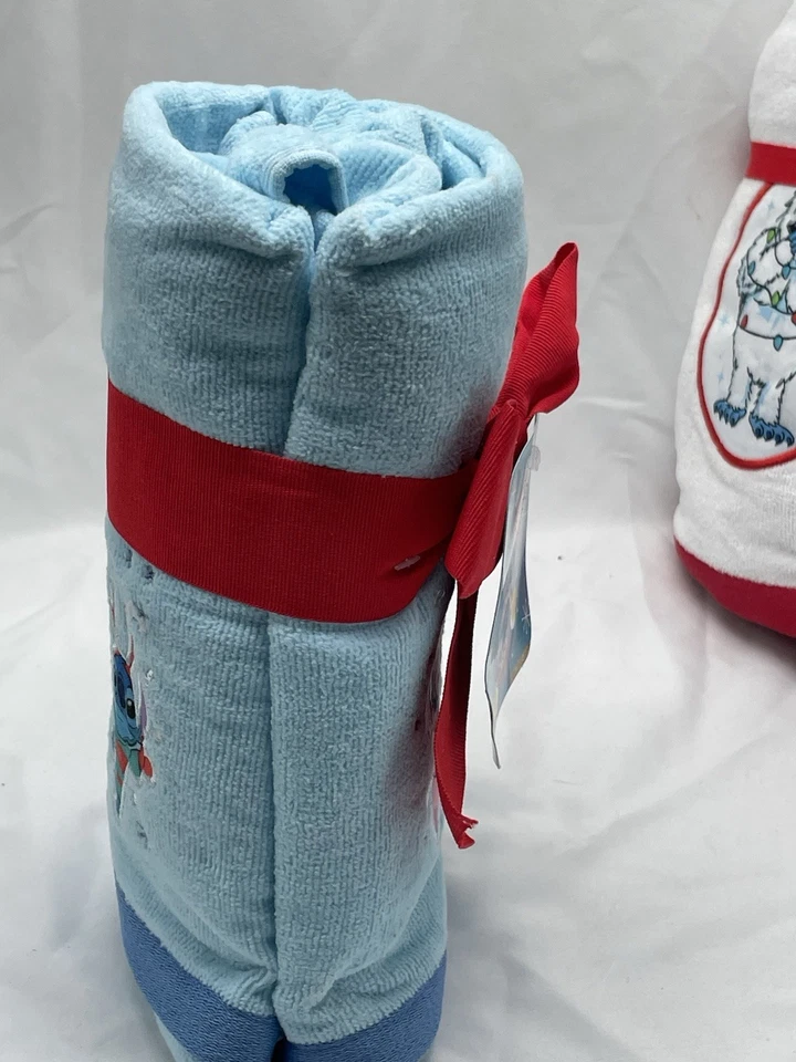 Disney Juego de 2 Toallas de Mano MICKEY & PLUTO Navidad Azul Bordado NUEVO Foto 2 de 4