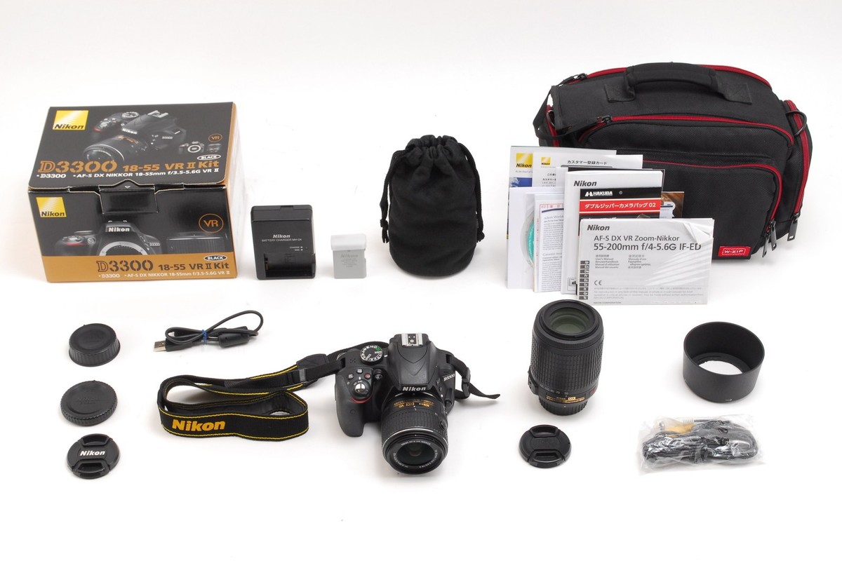 SC:2156[MINT] Nikon D3300 Digital SLR Camera w/18-55mm VR II 55