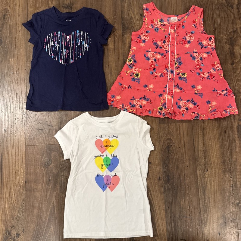 LOT OF 3 - TOPS GIRLS SIZE 6-6X