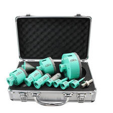 Punte Diamantate per Piastrelle - 11 Pezzi (6/8/10/25/35/50/68/100Mm+20Mm Fresa 