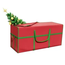 Christmas Tree Storage Bag - Fits Up to 9 9 FT - 65"L x 15"W x 30"H Red & Green