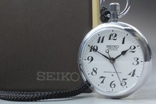 Near Mint in Box Seiko Precision 6110-0010 Railway Hand Winding Pocket Watch 85