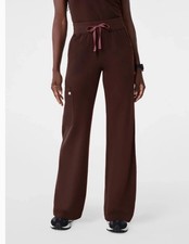 FIGS Kade straight leg-Leg Scrub Pants Espresso Brown Medium Petite