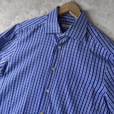 Kiton Shirt Mens Large Long Dress Button Up Long Sleeve