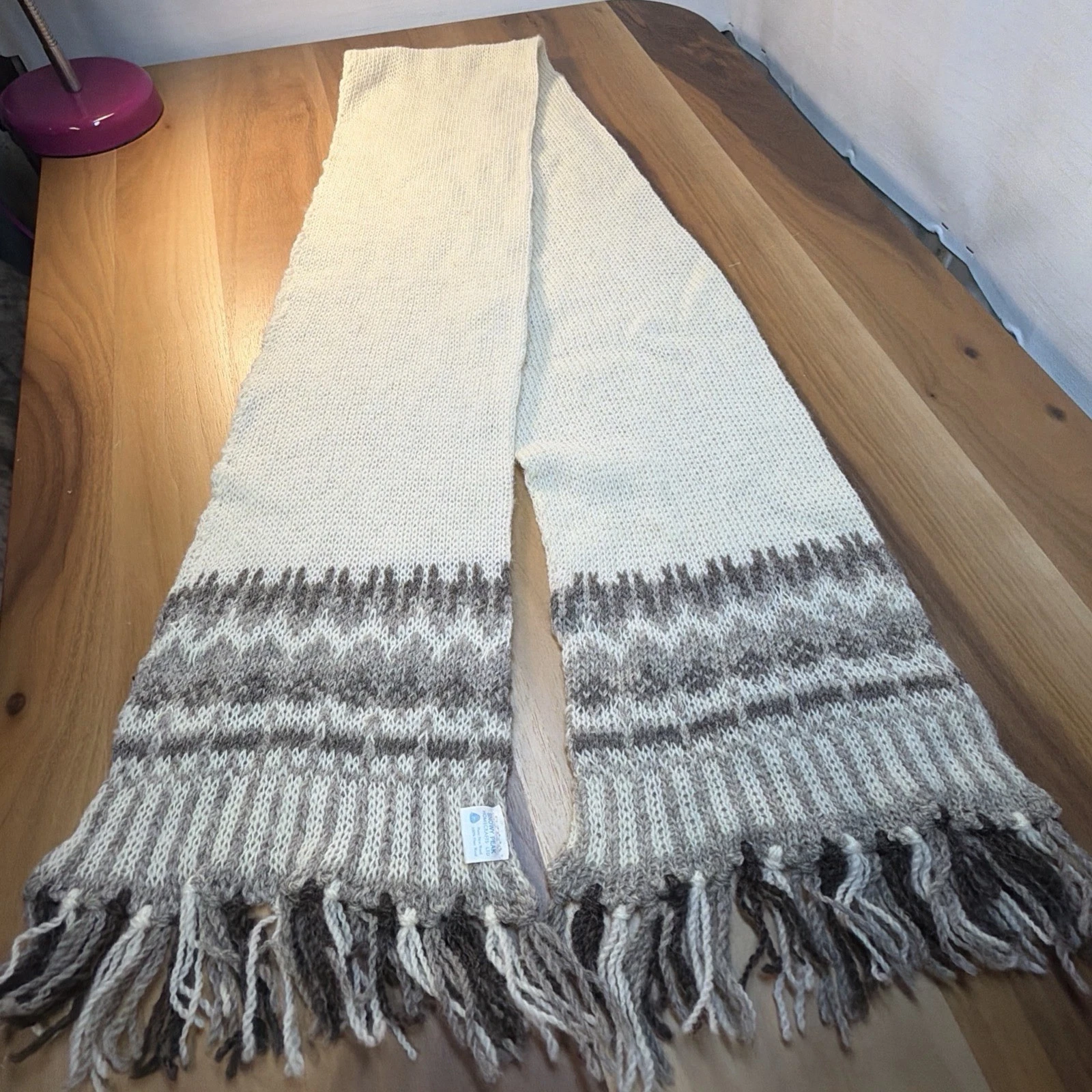 New Snow Peak New Zealand Pure Wool Scarf Ivory Fringed Outdoor Winter Handmade
Opens in a new windo