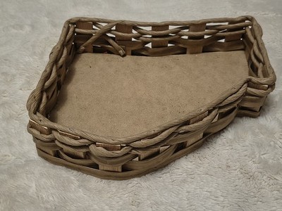 Vintage Unique Shaped Decorative Woven Wood Basket Home Decor