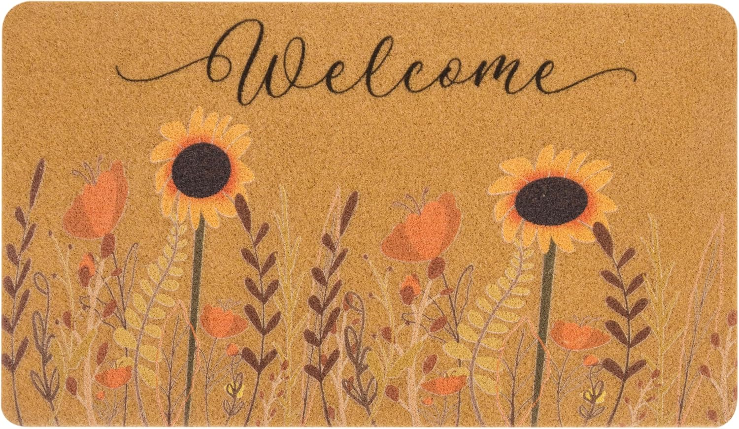 Fall-Sunflower-Doormat-Welcome-Door-Mat - Flower Indooor-Outdoor-Coir-Door-Mats
