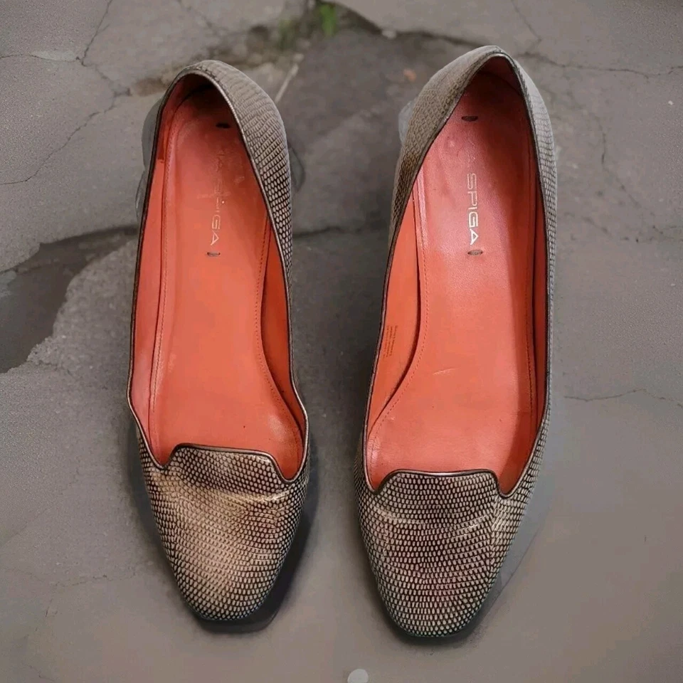 Via Spiga Womens Flat Shoes size 10 Golden Color Leather Upper And Lining - Image 2 of 4