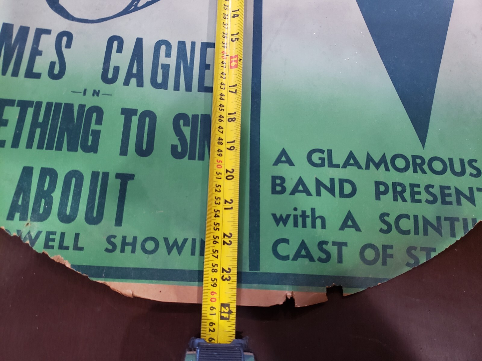 James Cagney Poster RARE Authentic Something To Sing About Movie 1937