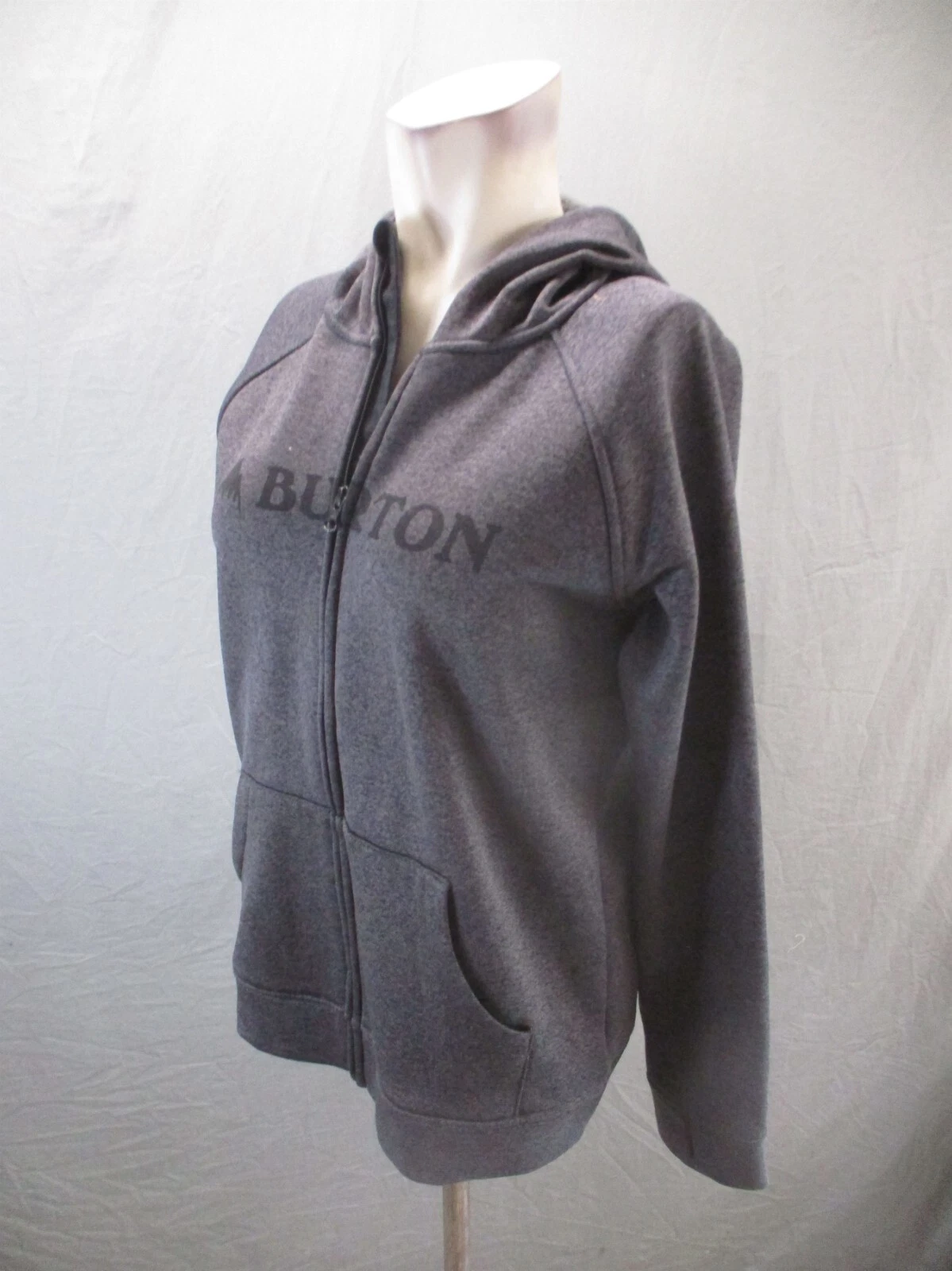 burton full zip pocket fleece lined knit athletic jacket