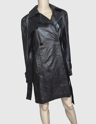 donna karan leather dress Donna Karan New York Asymmetric Hem Faux Leather Dress