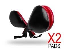 x2 Double Paddle Kicking Target Strike Pads TKD Kickboxing Karate MMA Training