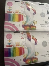 lot x2 XL 55"  Anagram Unicorn Super Rainbow Mylar Foil Balloon Party Decoration