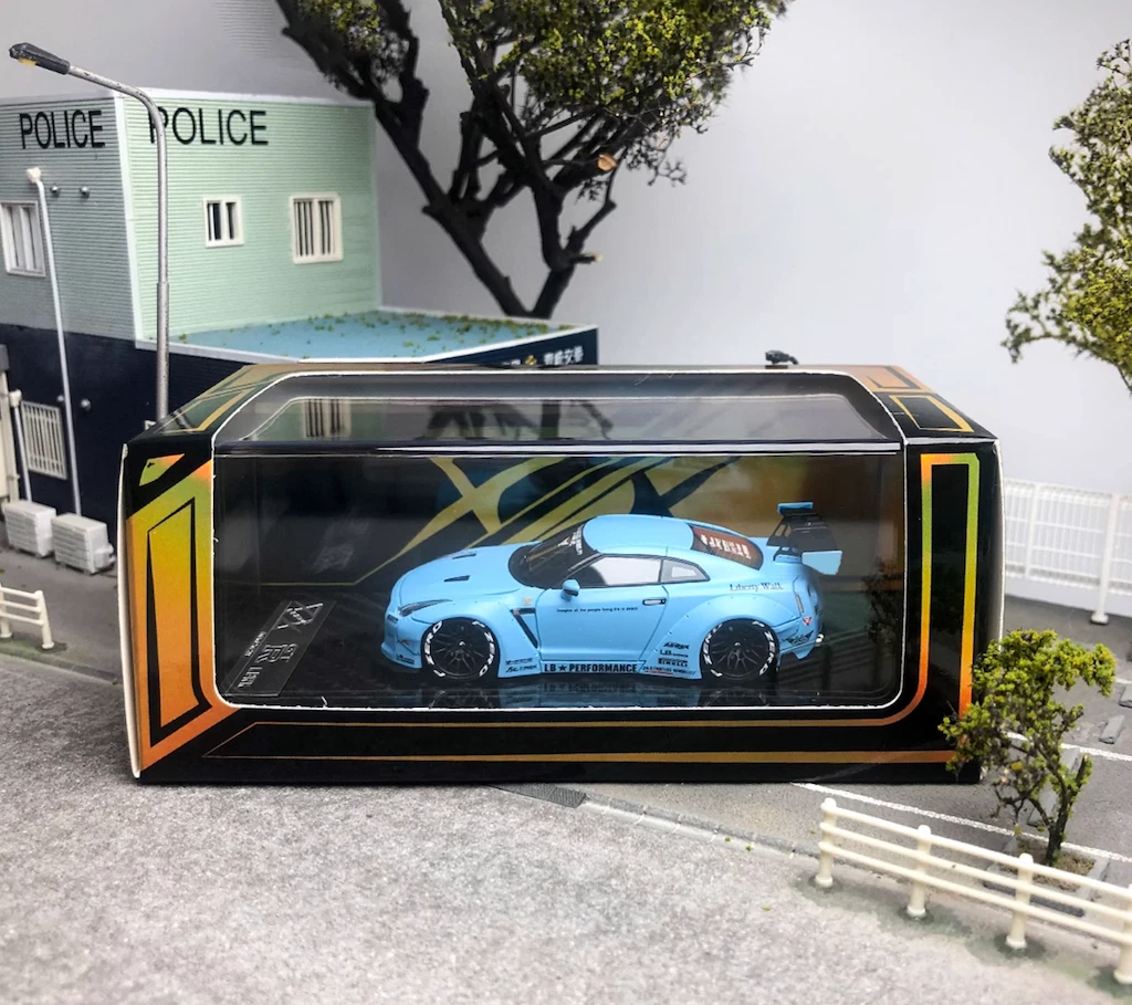 YM ERROR 404 1/64 日産 GT-R R35 LBWK 水色 NISSAN GT-R (R35) - LBWK - baby blue - Error404 1:64 | eBay